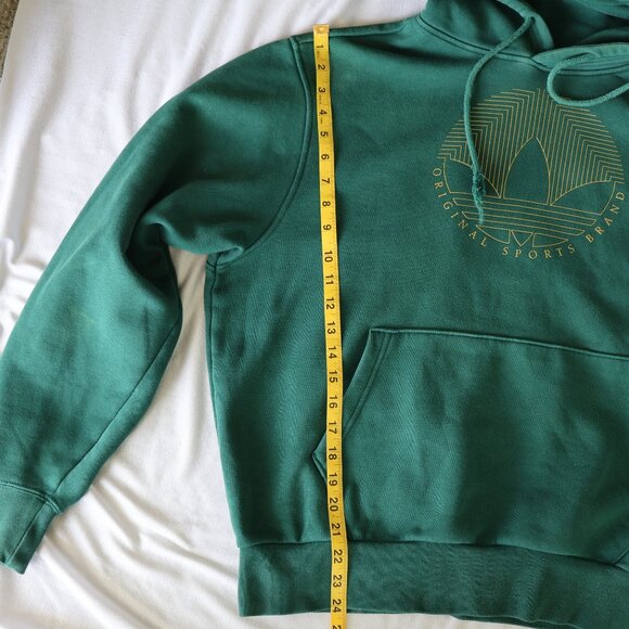 Size M - Adidas Deco Trefoil Men's Hoodie Green - Men or Womens - Picture 9 of 14